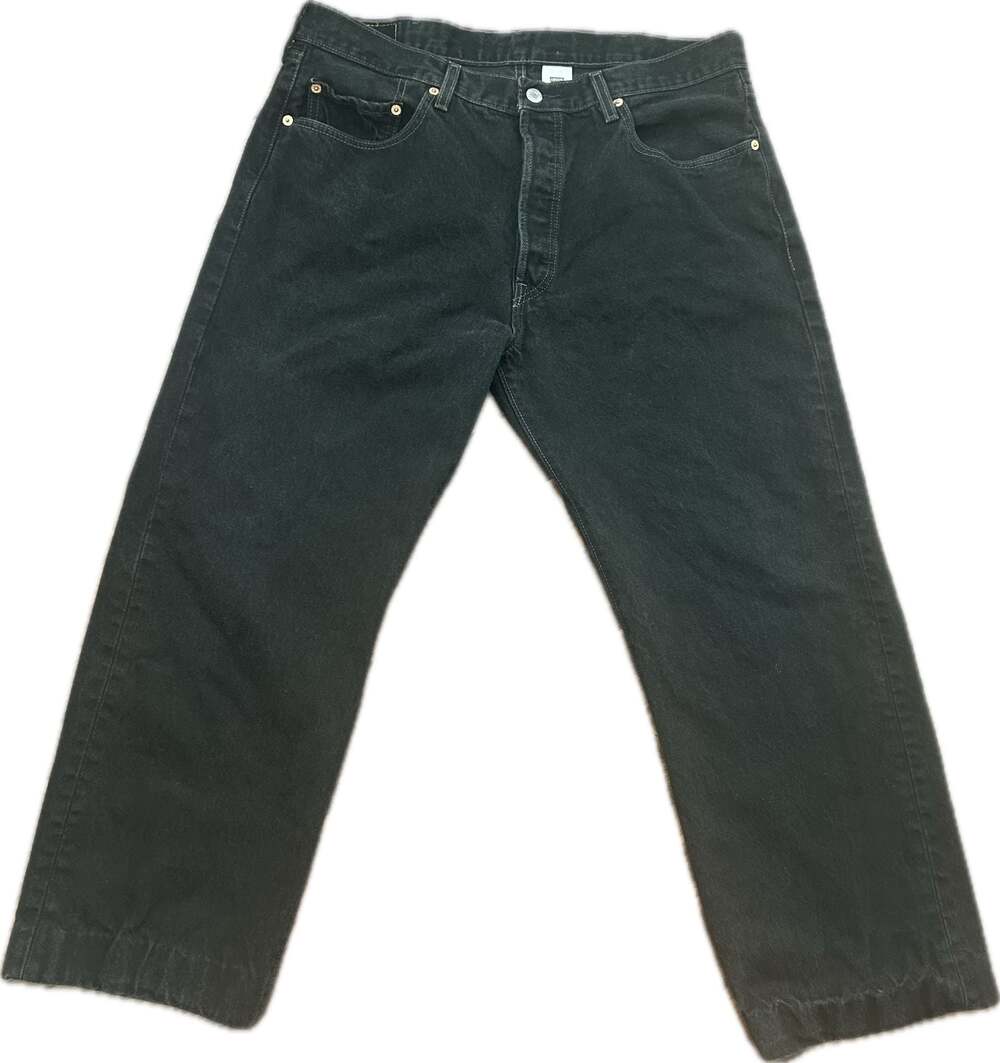 Vintage Y2K Levi's 501 Original Fit Button-Fly Black Denim Jeans Classic Denim - Picture 1 of 13